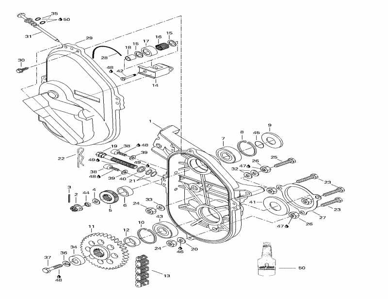 snowmobile  Formula S, 1998 - Chaincase