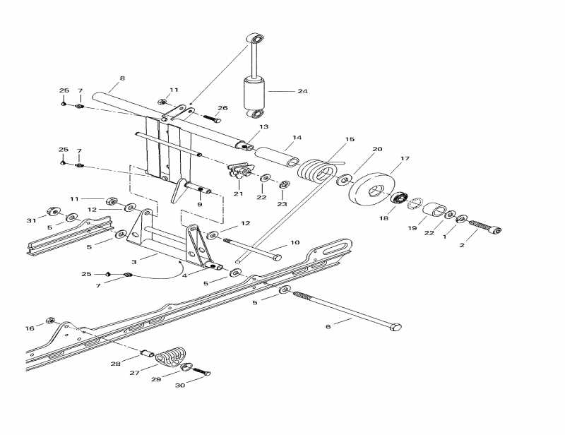  Ski Doo - Rear Arm, Rear Suspension