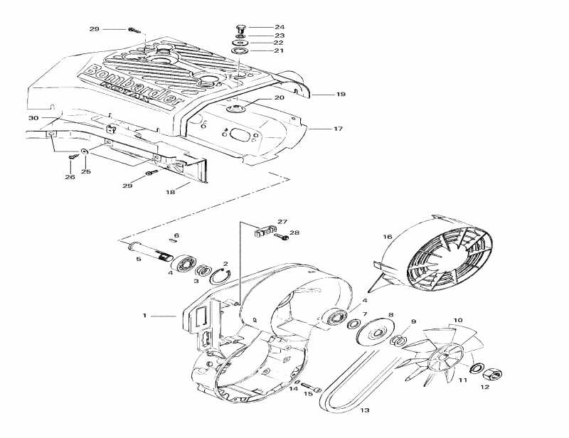  Skidoo  Formula S Electric, 1998 - Cooling System Fan