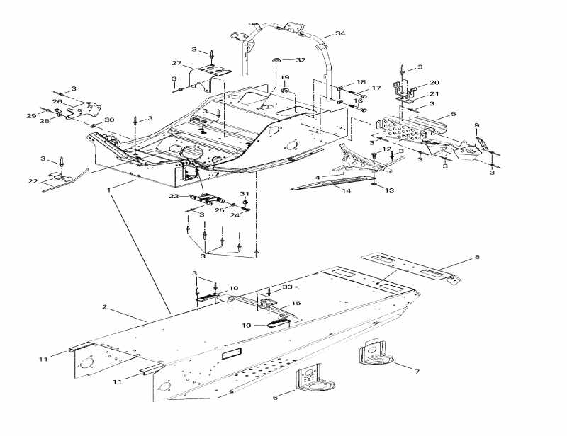  SKIDOO Formula S Electric, 1998  - Frame And Accessories