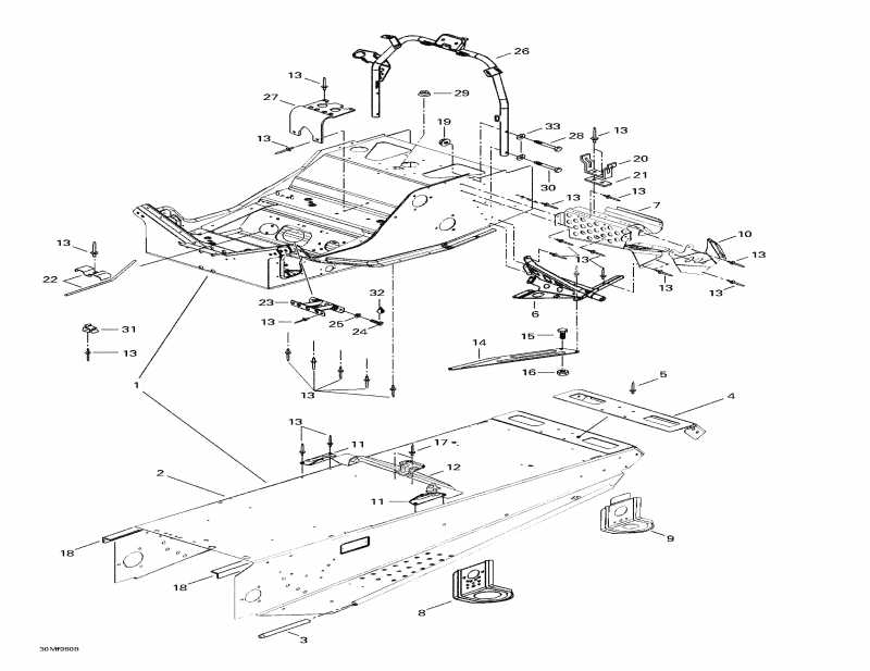 snowmobile  Formula Sl, 1998 - Frame And Accessories