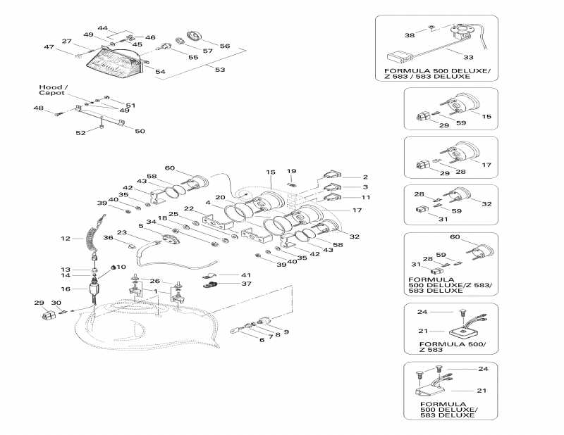 snowmobile SKIDOO Formula Z 583, 1998 - Electrical System