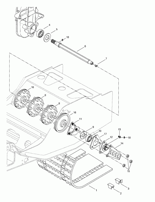 Grand Touring 500/583, 1998  - Drive Axle And Track