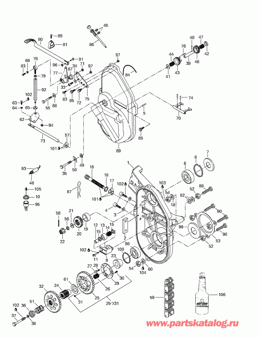 �������� Skidoo Grand Touring 500/583, 1998 ������ - Transmission