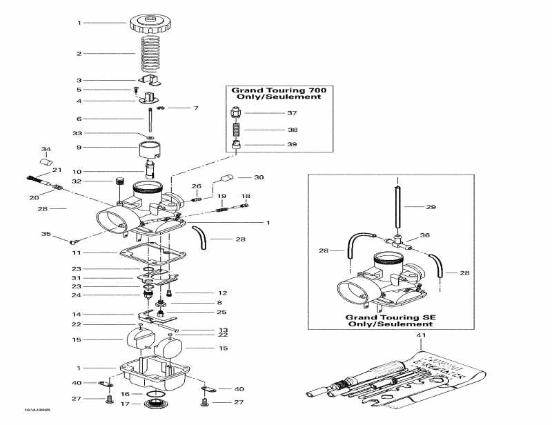  Skidoo Grand Touring 700, 1998 - Carburetors