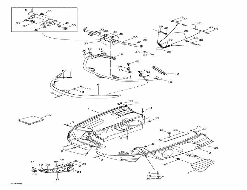 snowmobile SKIDOO - Bottom Pan