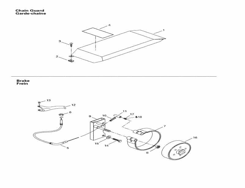 snowmobile Skidoo - Brake And Chain Guard