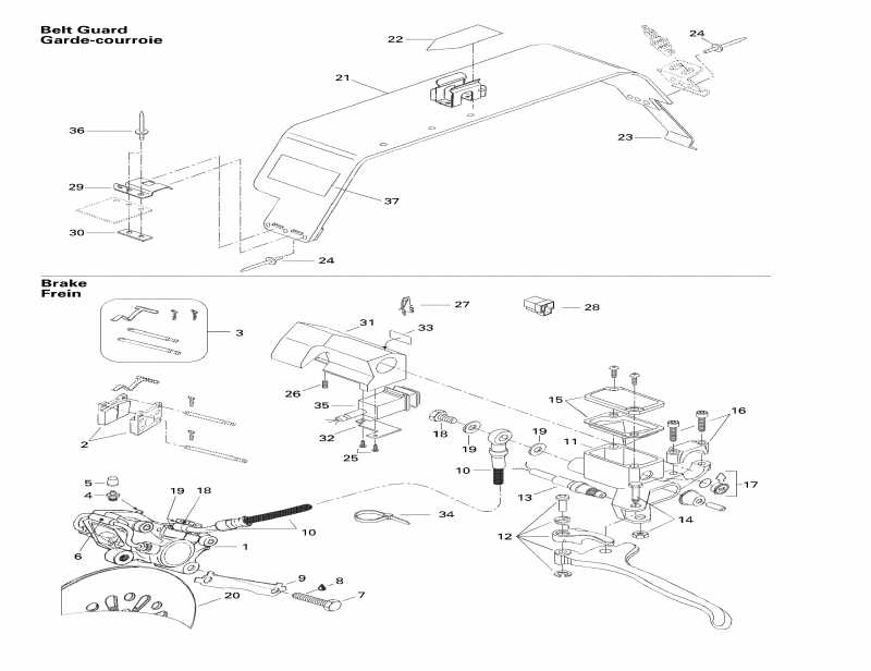 snowmobile ski-doo - Hydraulic ������ � Belt Guard