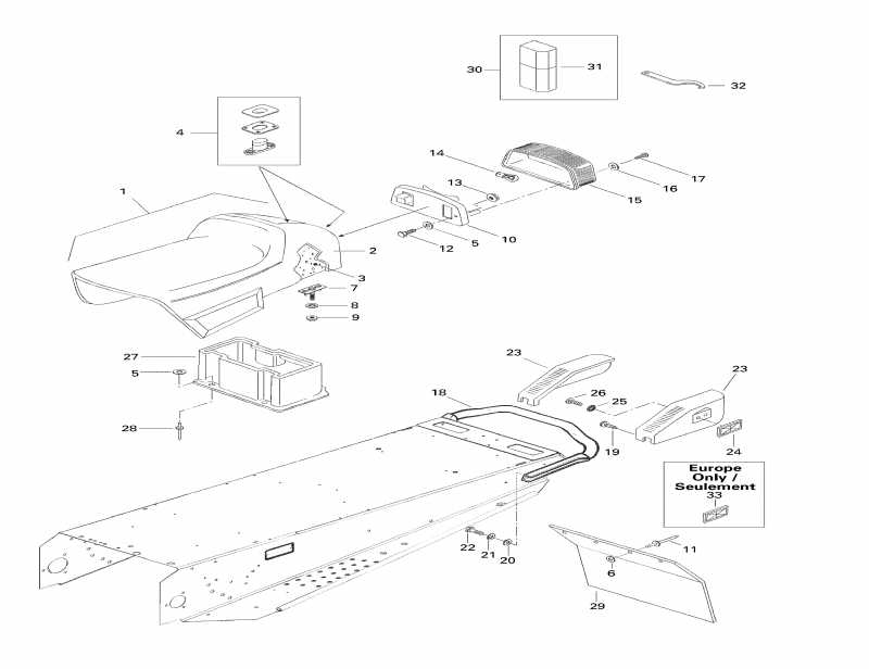 ski-doo  MX Z 440 F, 1998 - Seat And Accessories