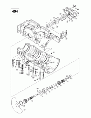 01-  , Rotary ,   (494) (01- Crankcase, Rotary Valve, Water Pump (494))