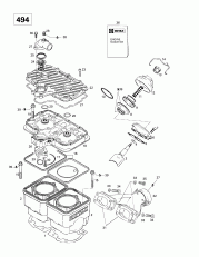 01- ,   (494) (01- Cylinder, Exhaust Manifold (494))