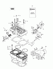 01- ,   (583) (01- Cylinder, Exhaust Manifold (583))