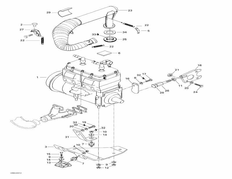 BRP MX Z X 400 LC, 1998 -  Sport  Muffler