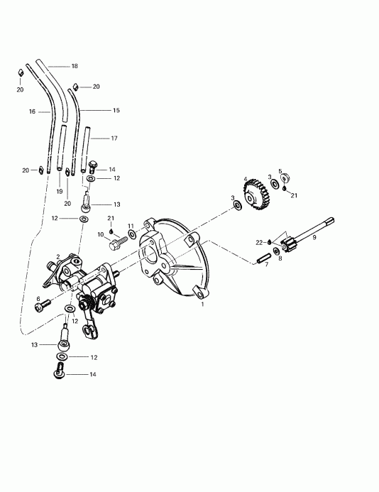 Ski Doo Skandic 380/500, 1998 - Oil Injection System