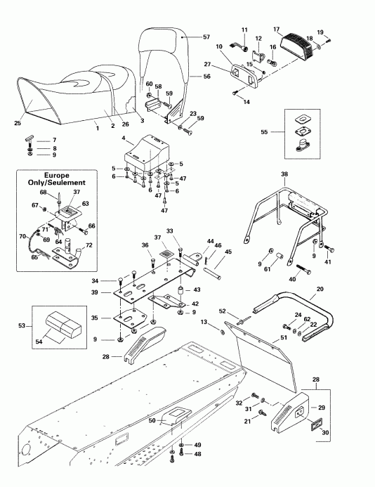 BRP Skandic 380/500, 1998 - Seat And Accessories