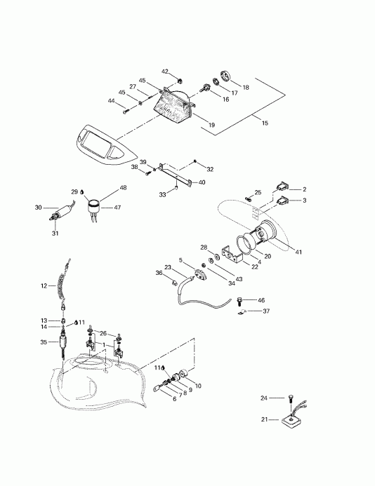 snowmobile Skidoo Skandic 380/500, 1998 - Electrical System