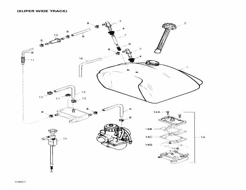  Skidoo Skandic Super Wide Track, 1998 - Fuel System 2