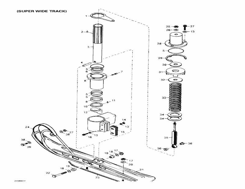 Skidoo  Skandic Super Wide Track, 1998 - Front Suspension And Ski 2