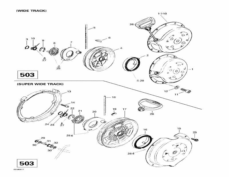 �������� ski-doo ����������� Skandic Wide Track, 1998 - Rewind Starter (503)
