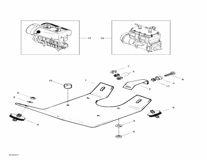snowmobile Ski Doo ������ Skandic Wide Track LC, 1998 - Engine Support