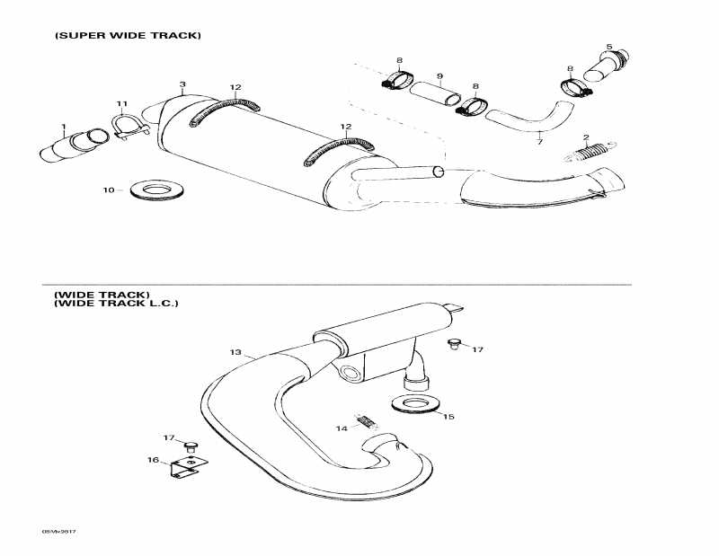  Ski-doo  Skandic Wide Track LC, 1998 - Muffler