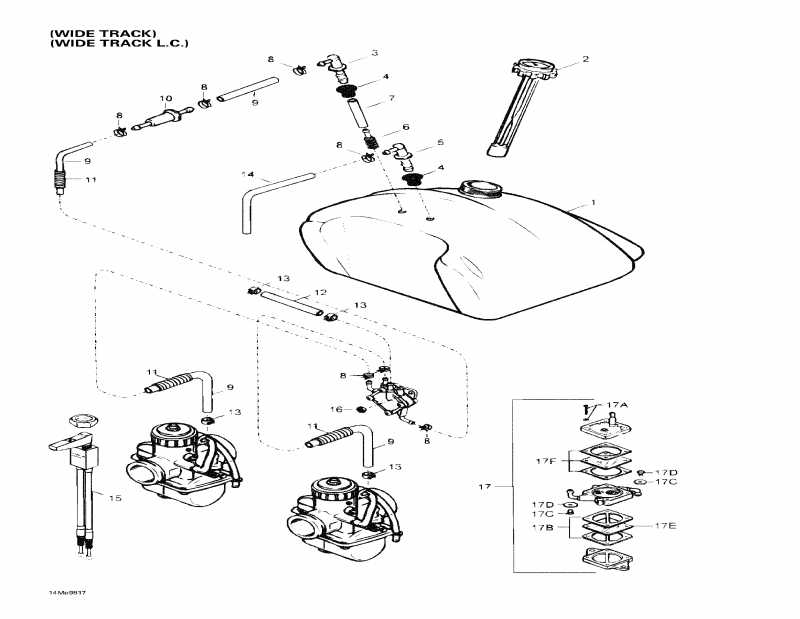  SKIDOO Skandic Wide Track LC, 1998 - Fuel System