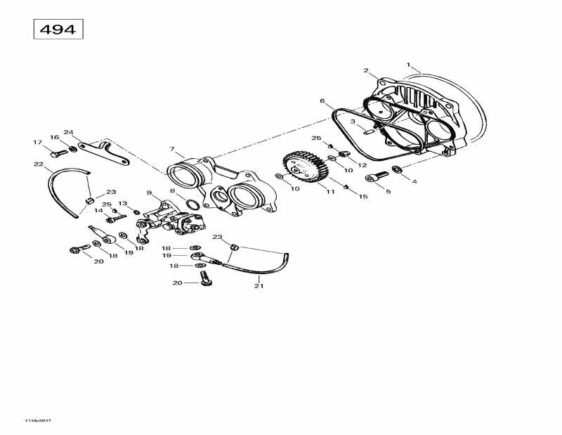 snowmobile Skidoo Skandic Wide Track LC, 1998  - Oil Injection System (494)