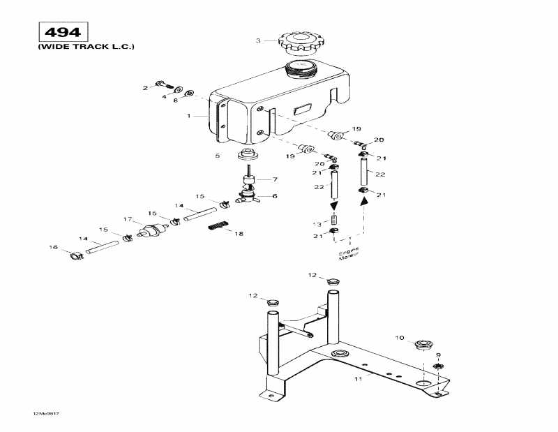 snowmobile - Oil Tank And Support (494)