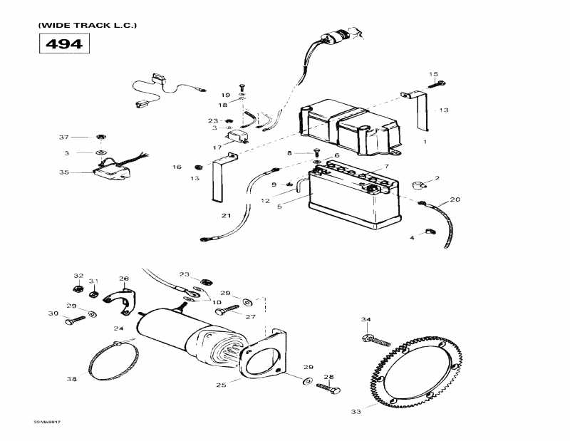 Ski Doo Skandic Wide Track LC, 1998  - Electrical System (494)