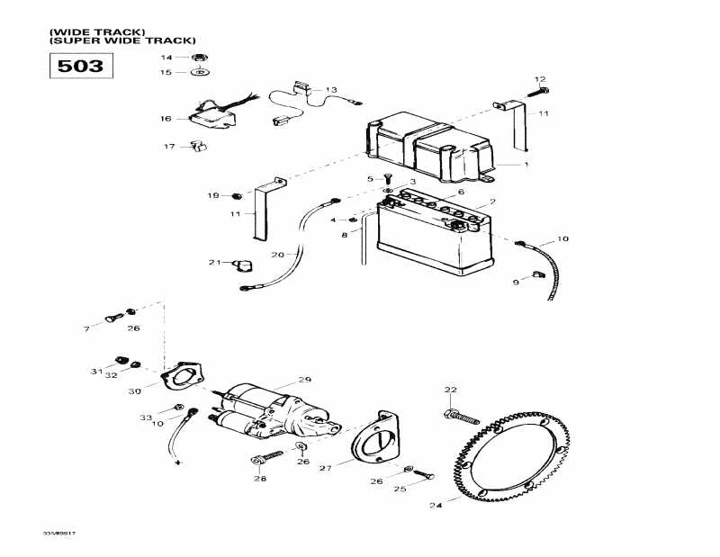 snowmobile  Skandic Wide Track LC, 1998  - Electrical System (503)