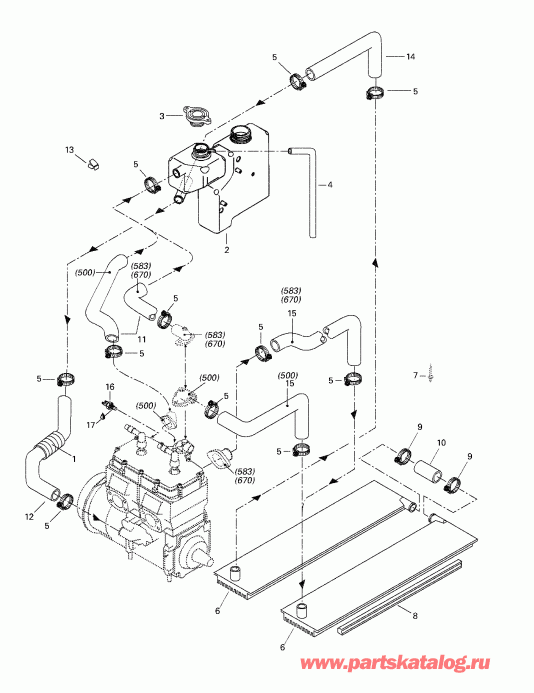 �������� Ski-doo ������ Summit 500/583/670, 1998 - ���������� System