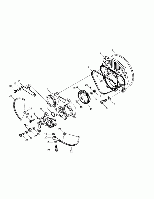  Skidoo  Summit 500/583/670, 1998 - Oil Injection System
