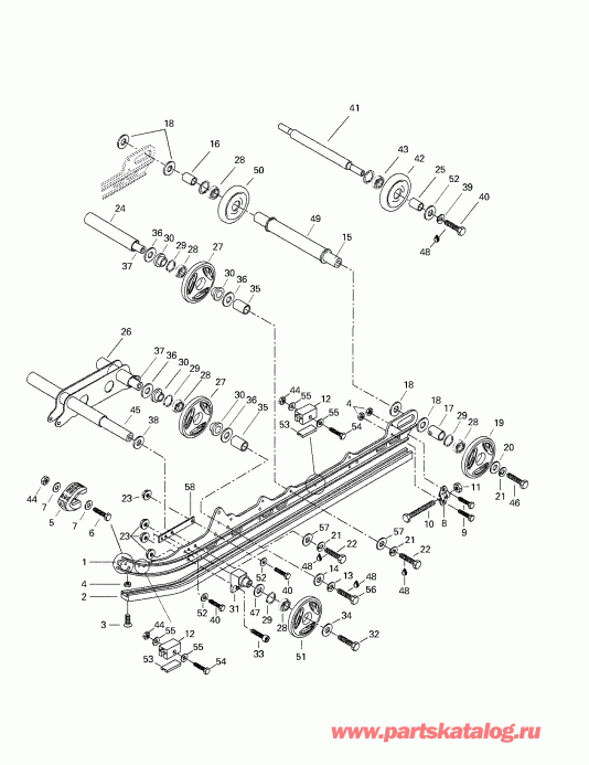 snowmobile Ski Doo  Summit 500/583/670, 1998 - Rear Suspension