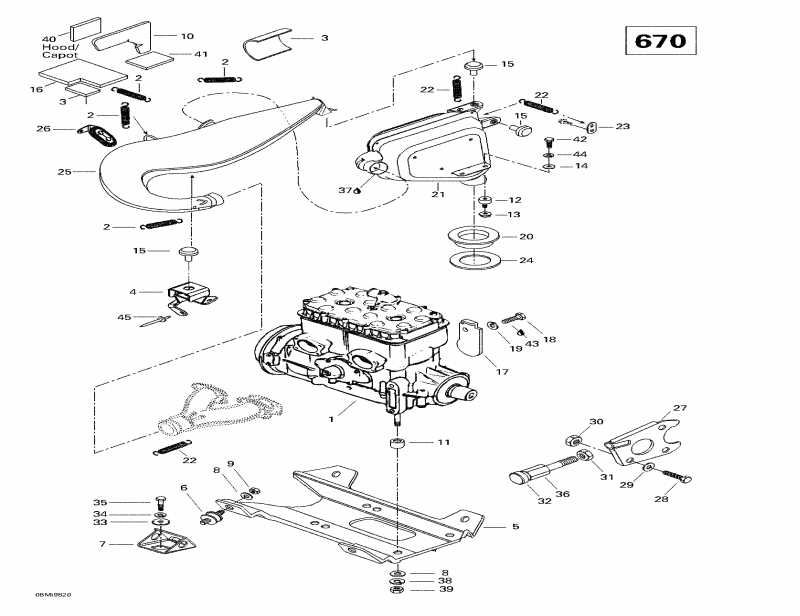   Summit 670X, 1998 - Engine Support And Muffler (670)