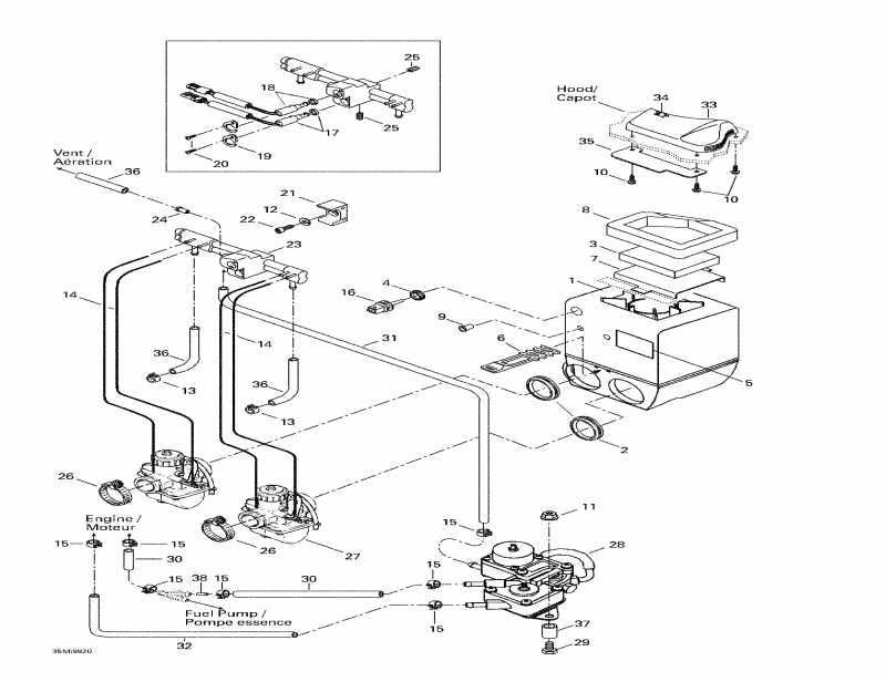 Skidoo Summit 670X, 1998 - Air Intake System