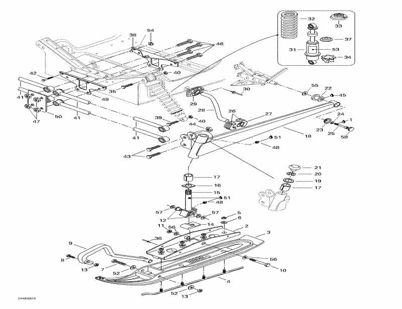  SKIDOO Summit 670X, 1998  - Front Suspension And Ski