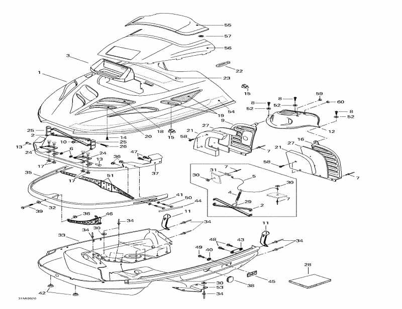 snowmobile BRP Summit 670X, 1998  - Cab, Console