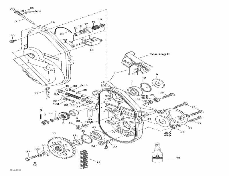 snowmobile  Touring E, 1998 - Chaincase