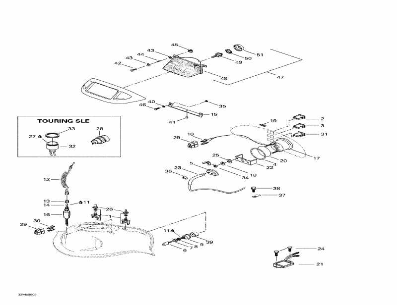 snowmobile SkiDoo Touring E, 1998 - Electrical System