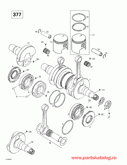  BRP Formula Deluxe 380/500, 1999 - Crankshaft And Pistons (377)