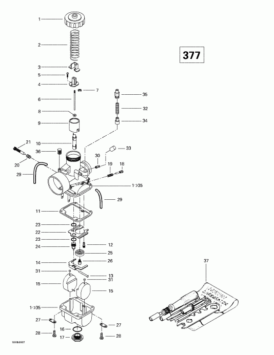 �������� BRP Formula Deluxe 380/500, 1999 - Carburetors (377)