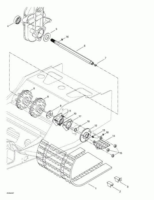  BRP Formula Deluxe 380/500, 1999  - Drive Axle  Track