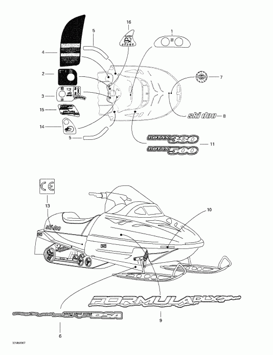 Skidoo  Formula Deluxe 380/500, 1999 - 