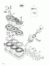01- ,   (599) (01- Cylinder, Exhaust Manifold (599))