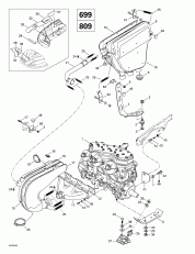 01-  Sport  Muffler (699, 809) (01- Engine Support And Muffler (699, 809))