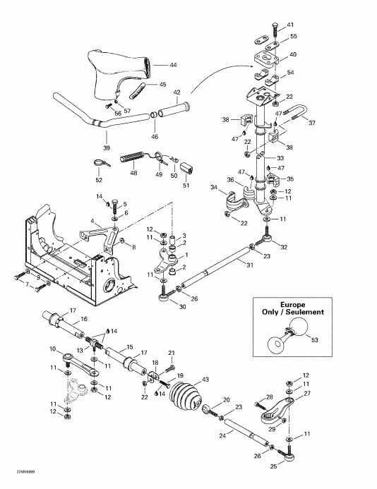 snowmobile  ����������� Formula III 600/700/800, 1999 - Steering System