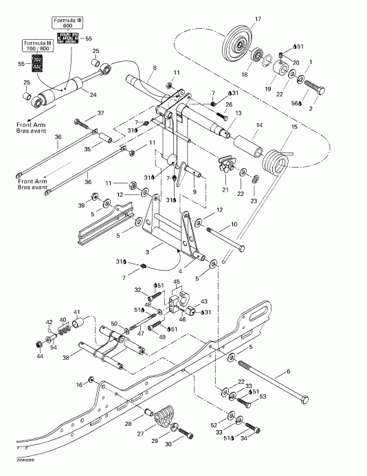   Formula III 600/700/800, 1999 - Rear Arm, Rear Suspension