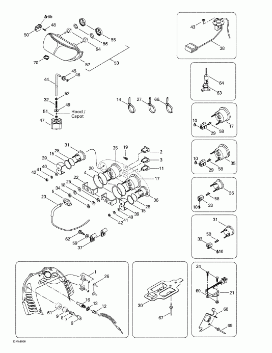 snowmobile Ski Doo Formula III 600/700/800, 1999 - Electrical System