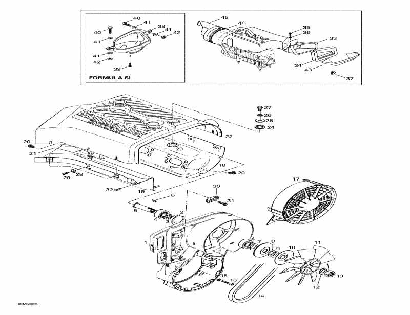 snowmobile Skidoo - Cooling System Fan
