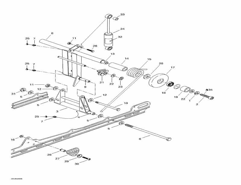 �������� Skidoo ������ Formula S, 1999 - Rear Arm, Rear Suspension